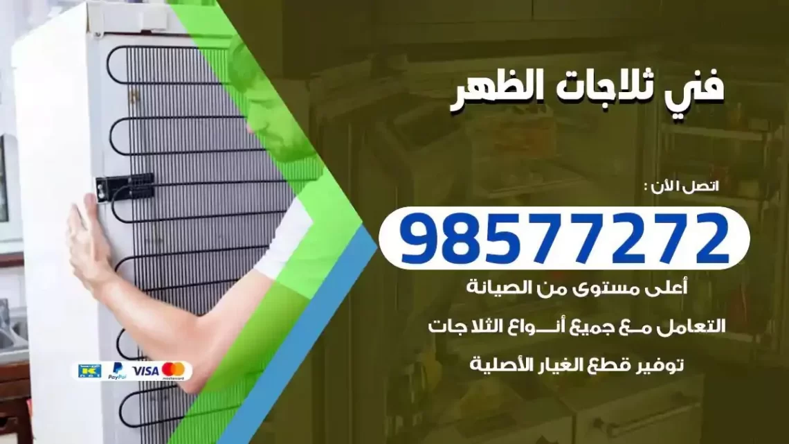 فني صيانة ثلاجات الظهر